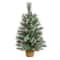 2ft. Pre-Lit Flocked Pine & Berry Artificial Christmas Tree in Burlap Base, Warm White LED Lights